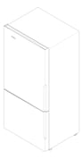 3D Documentation Image of Refrigerator Freezer Westinghouse 496L