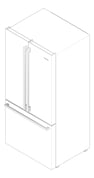 3D Documentation Image of Refrigerator FrenchDoor Westinghouse 491L