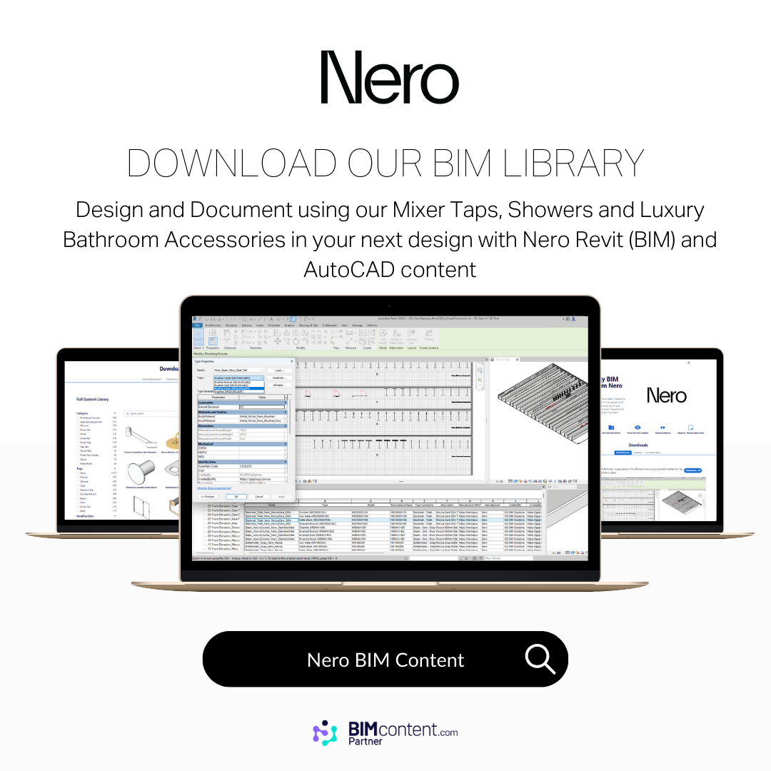 Nero Tapware BIM Content Library Announcement Image