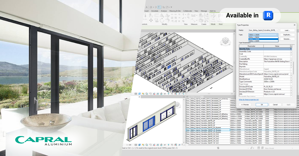 Updated Revit Library From Capral - Thermally Broken Window, Door and ...